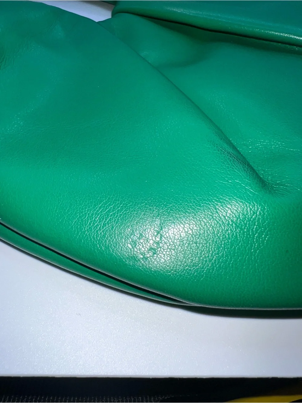 Vibrant Green Faux Leather Knot Bag